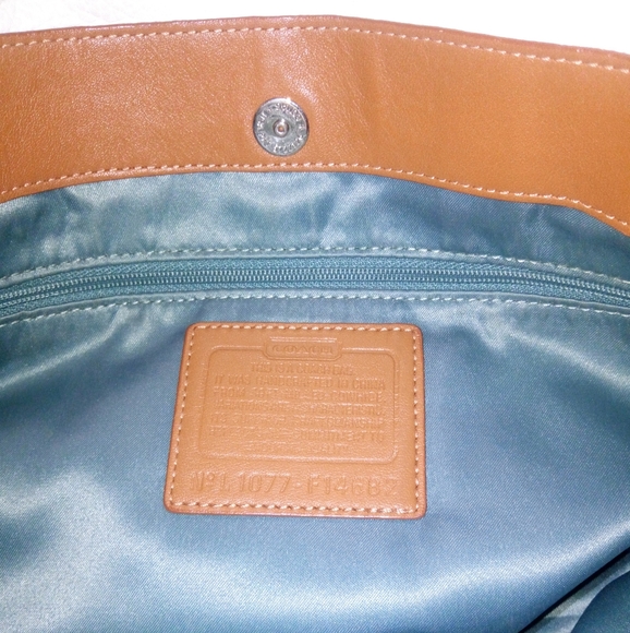 Coach Penelope Leather Top Handle Satchel Shoulder Bag w Ruffle Trim F14682 - Picture 9 of 14